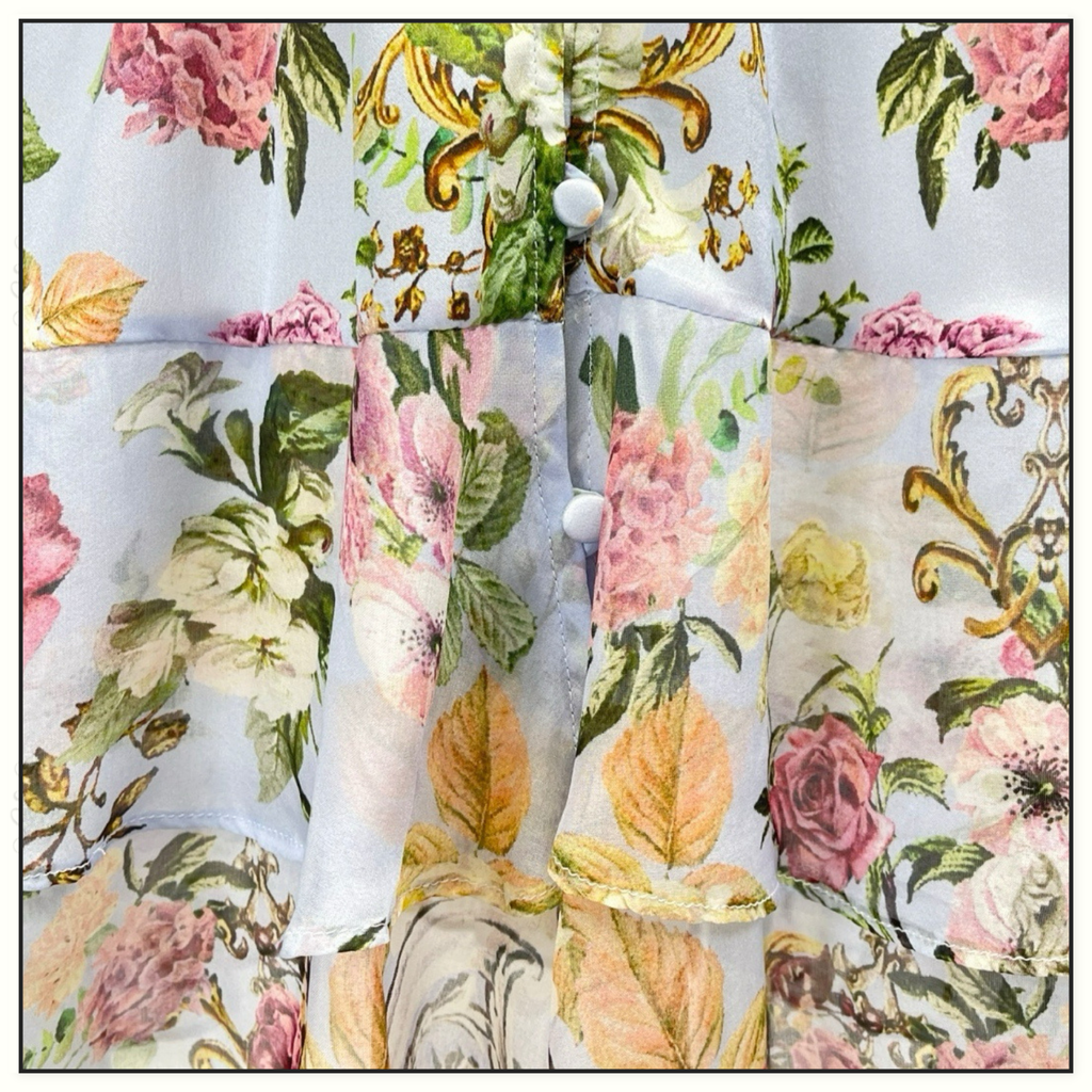 BUTTON FRONT FRILL DRESS