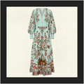 SHAPED WAISTBAND WITH GATHERED SLEEVE DRESS