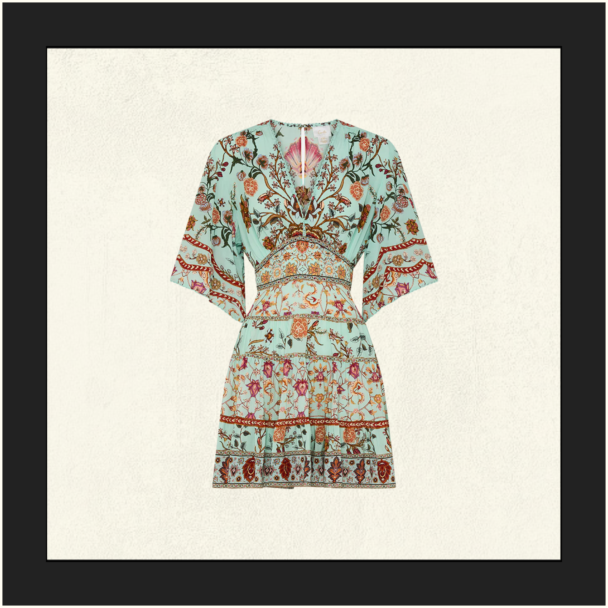 TIERED SKIRT MINI DRESS