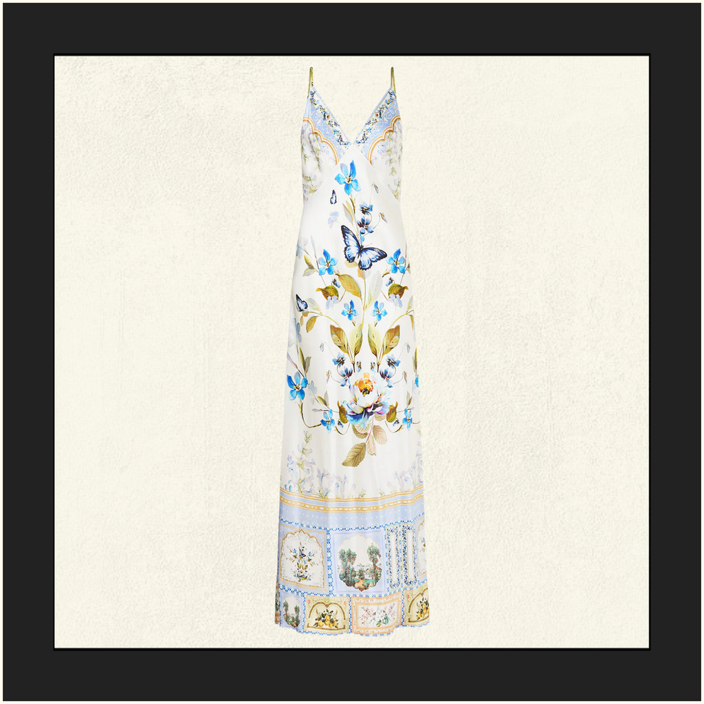V NECK BIAS SLIP DRESS