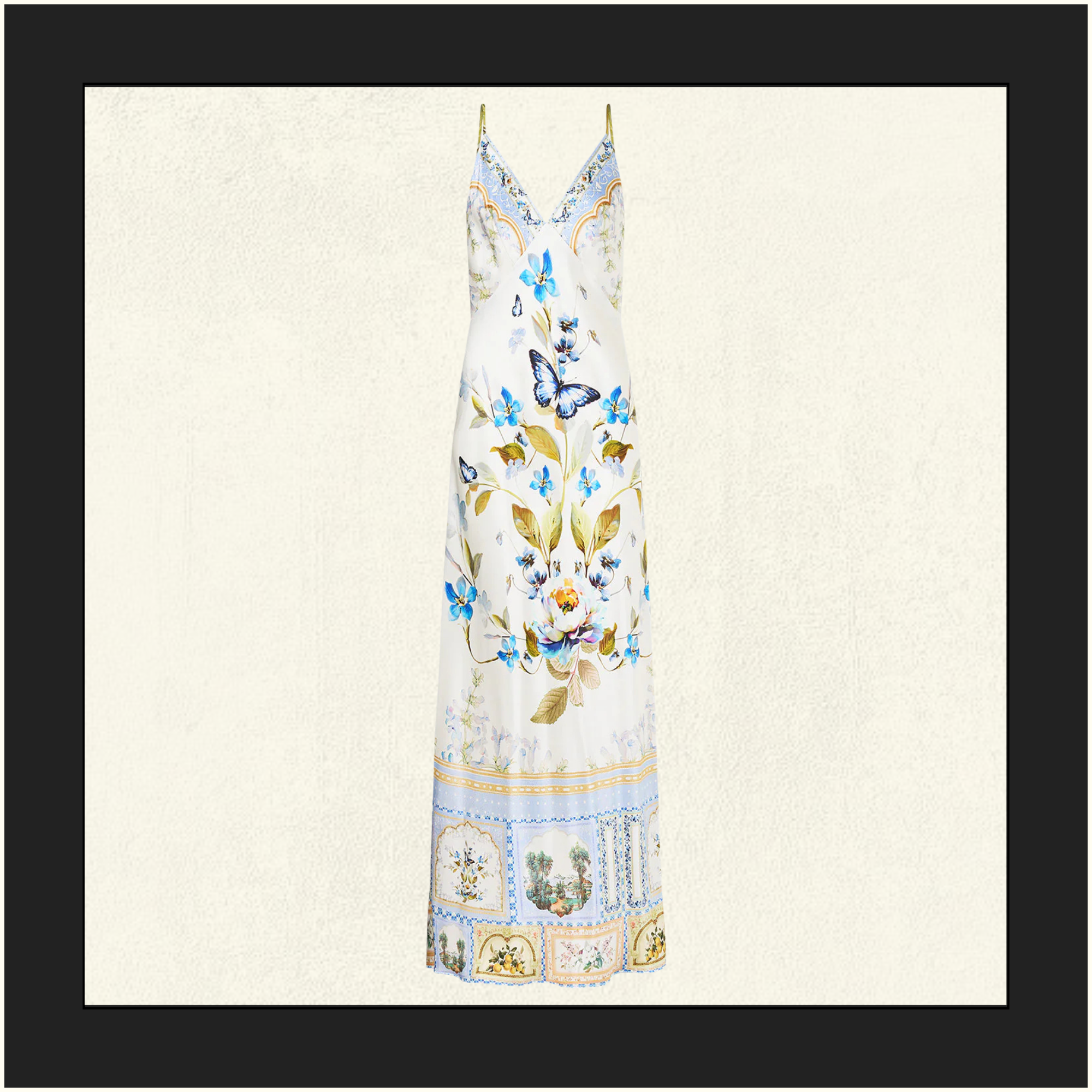 V NECK BIAS SLIP DRESS