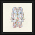 BUTTON FRONT FRILL DRESS