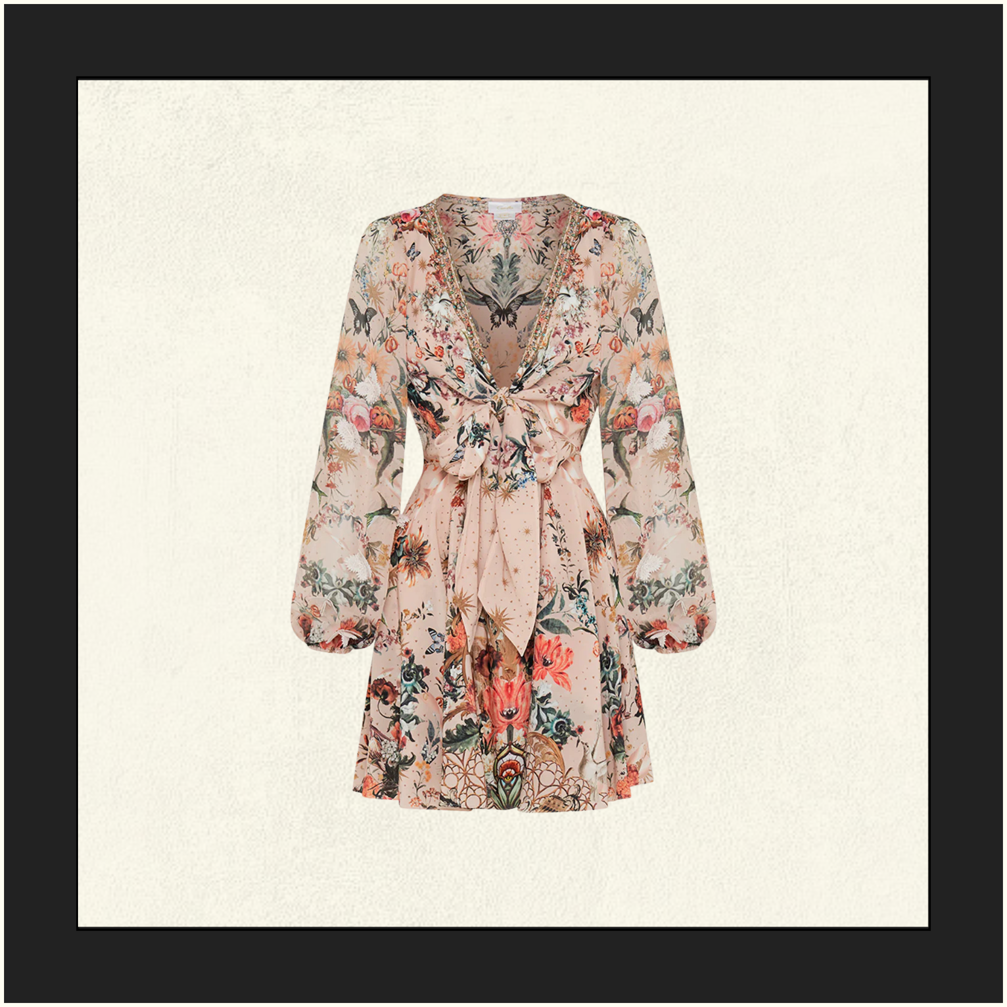 SHORT WRAP TIE DRESS