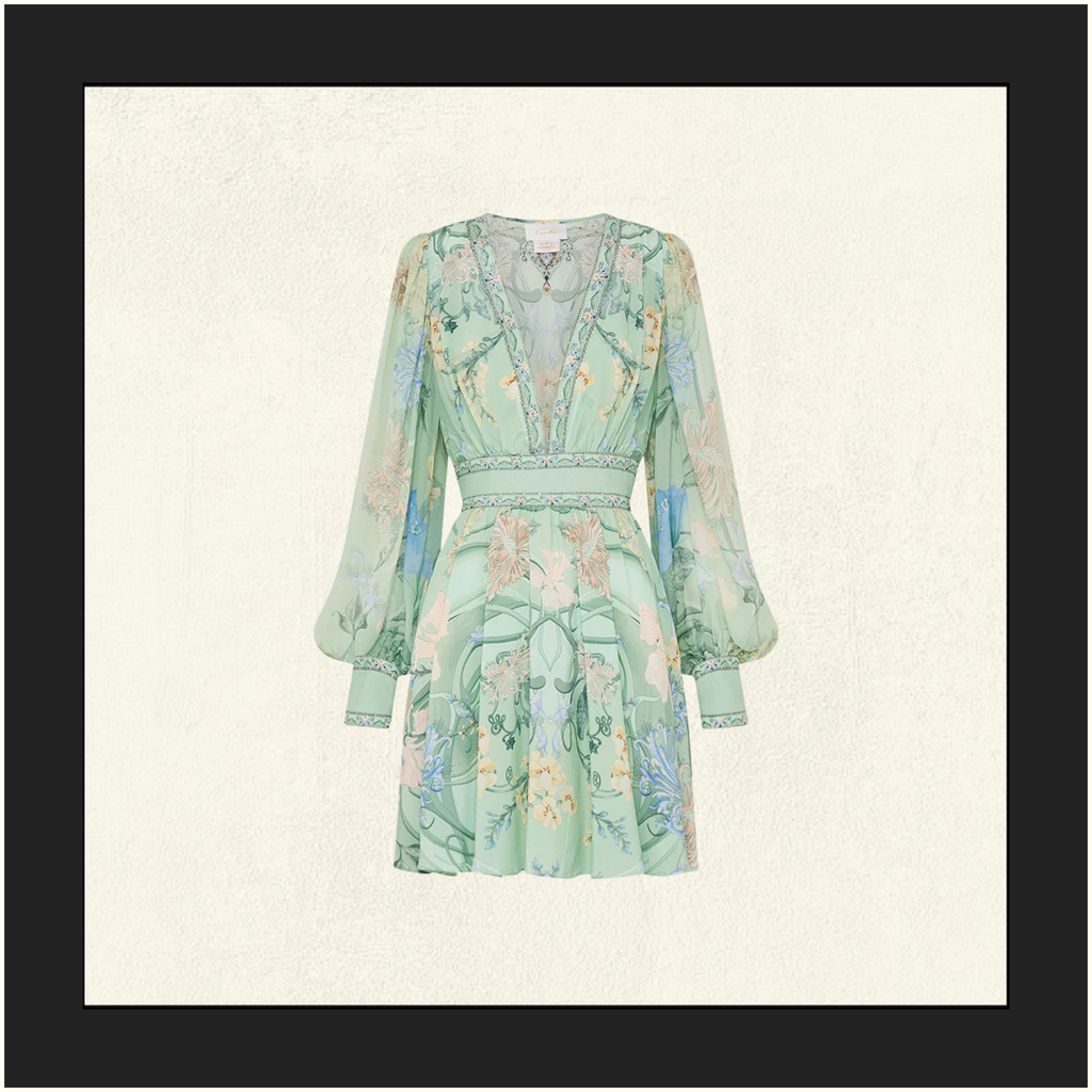 SHORT DRESS WITH BLOUSON SLEEVE