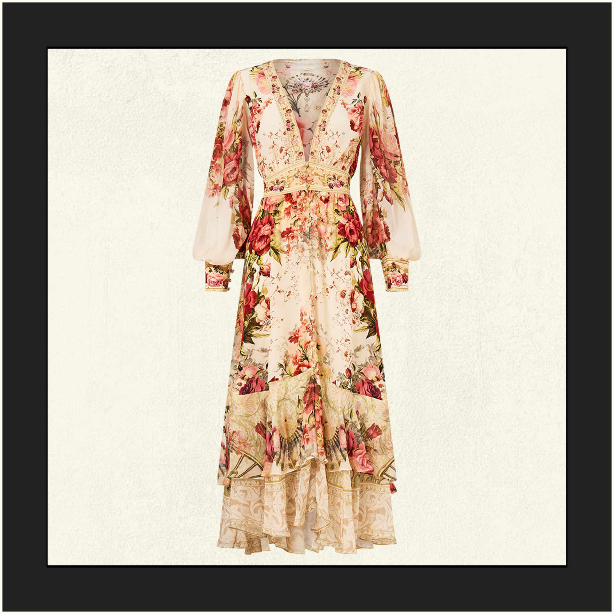LONG BUTTON FRONT DRESS