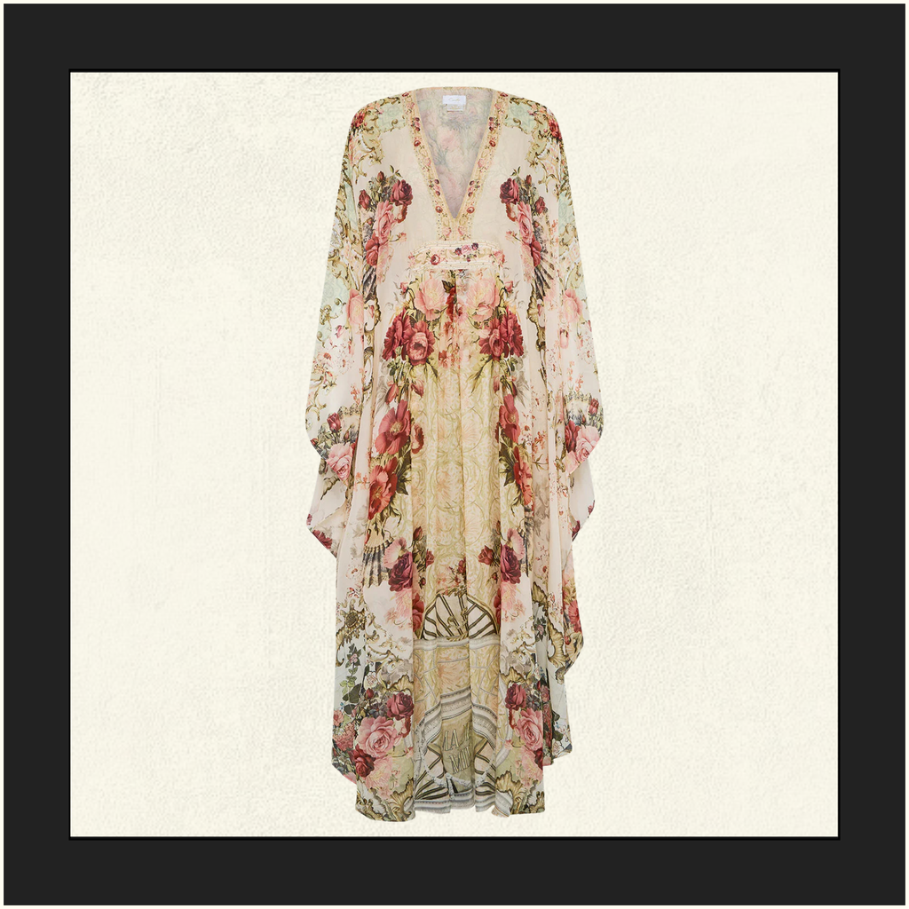 LONG KAFTAN WITH WAIST DETAIL