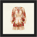 BUTTON FRONT FRILL DRESS
