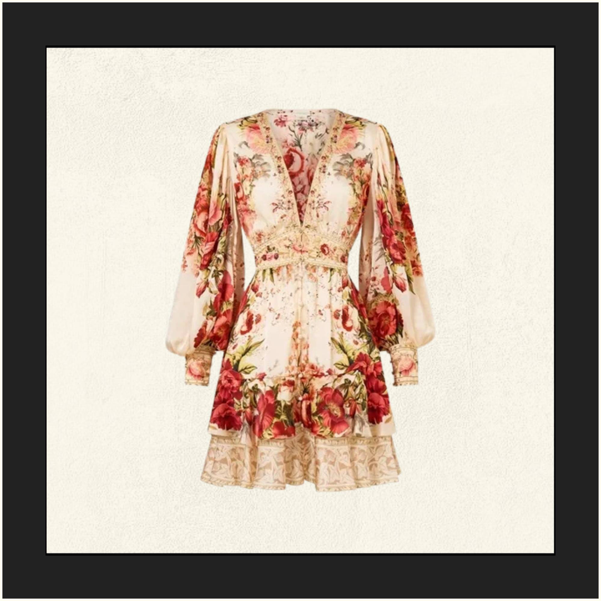 BUTTON FRONT FRILL DRESS