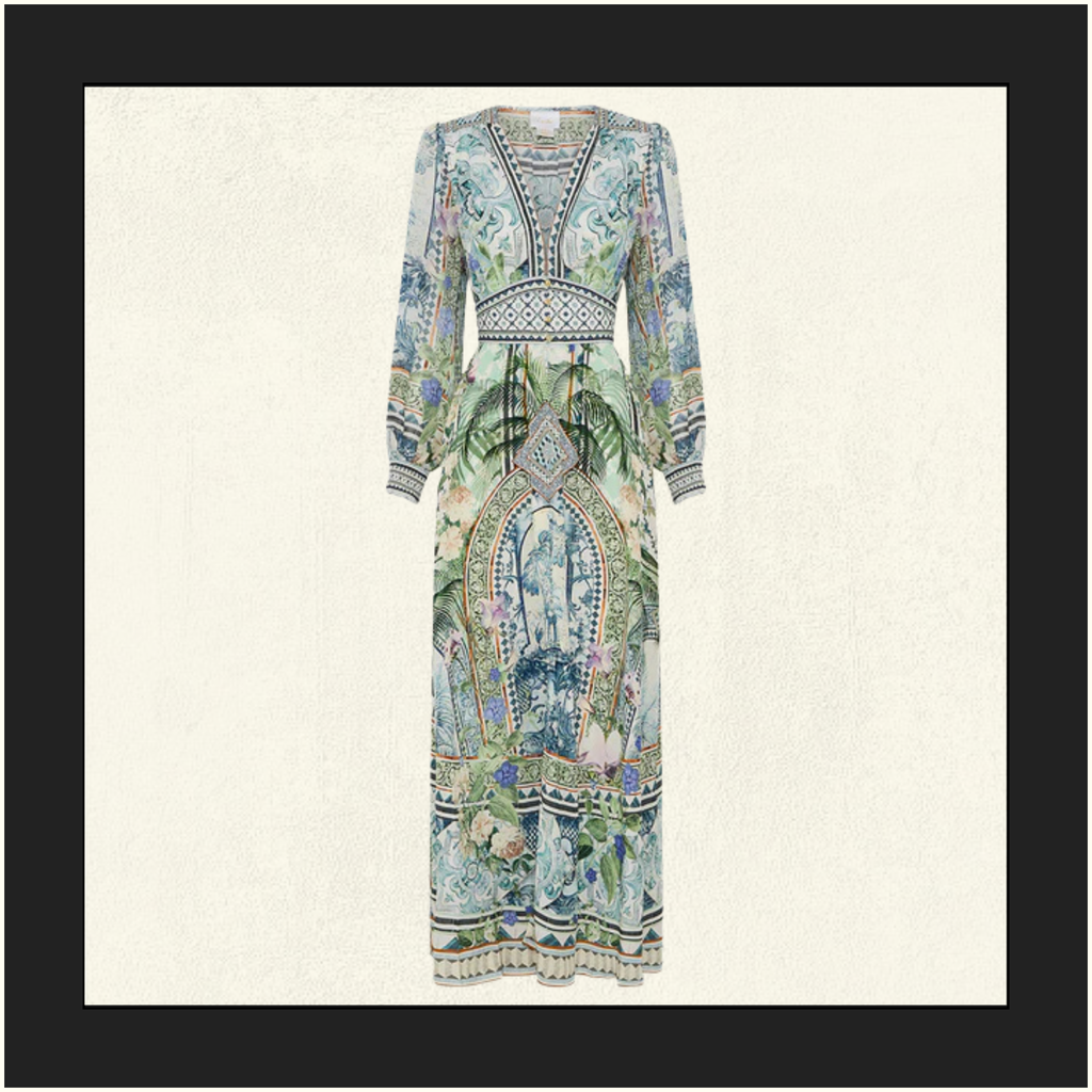 BUTTON DRESS WITH SHAPED WAISTBAND