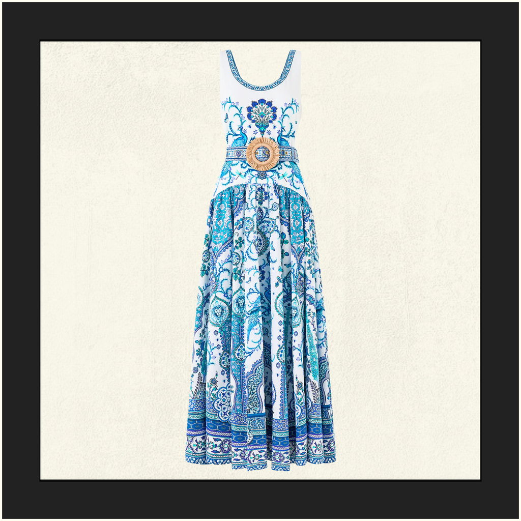 JERSEY TANK DRESS WITH CONTRAST SKIRT