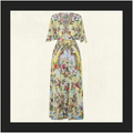 WAISTED DRESS WITH HEM RUFFLE