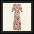 WAISTED DRESS WITH HEM RUFFLE