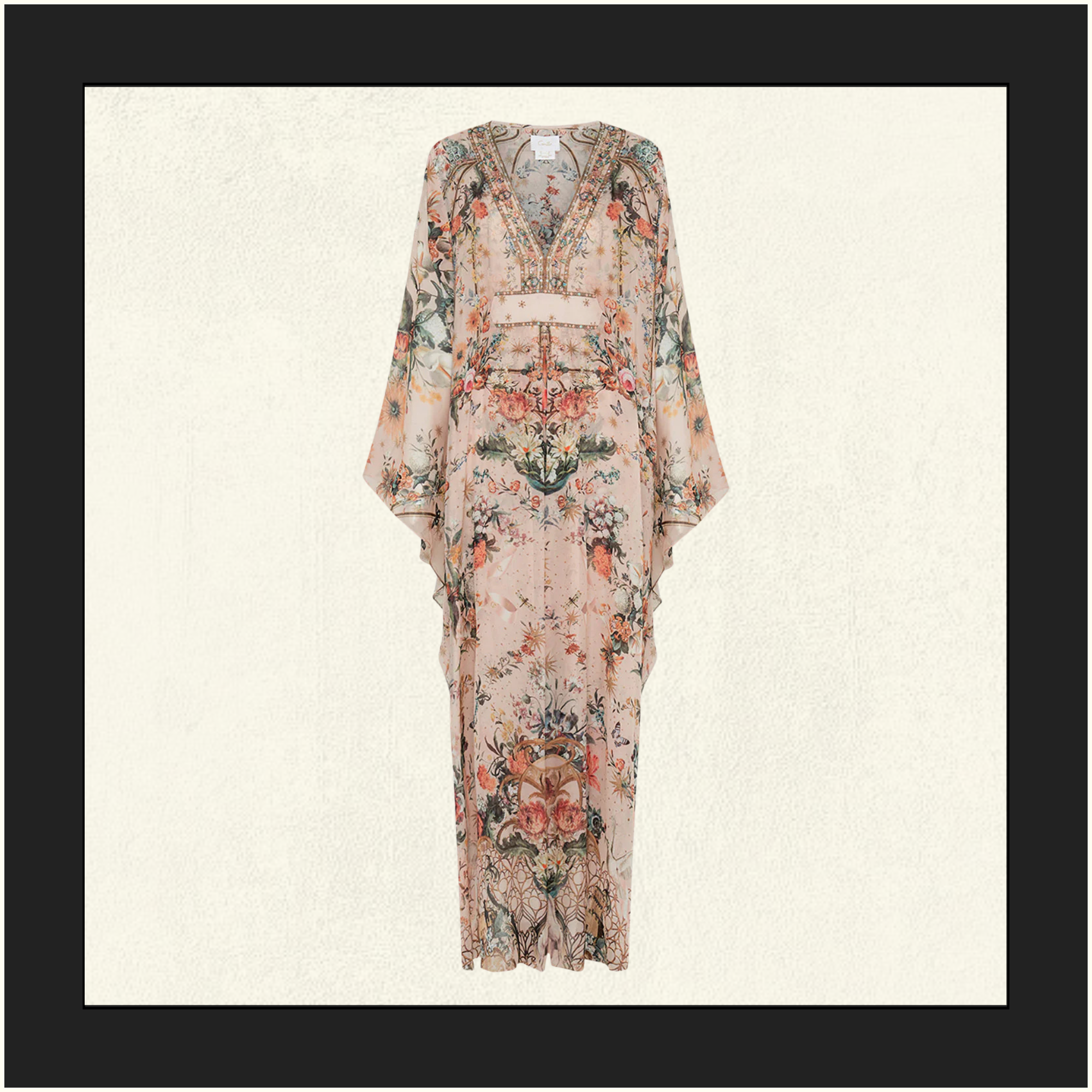 LONG KAFTAN WITH WAIST DETAIL