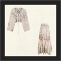 LACE UP FRONT BLOUSE & HEM FRILL SKIRT