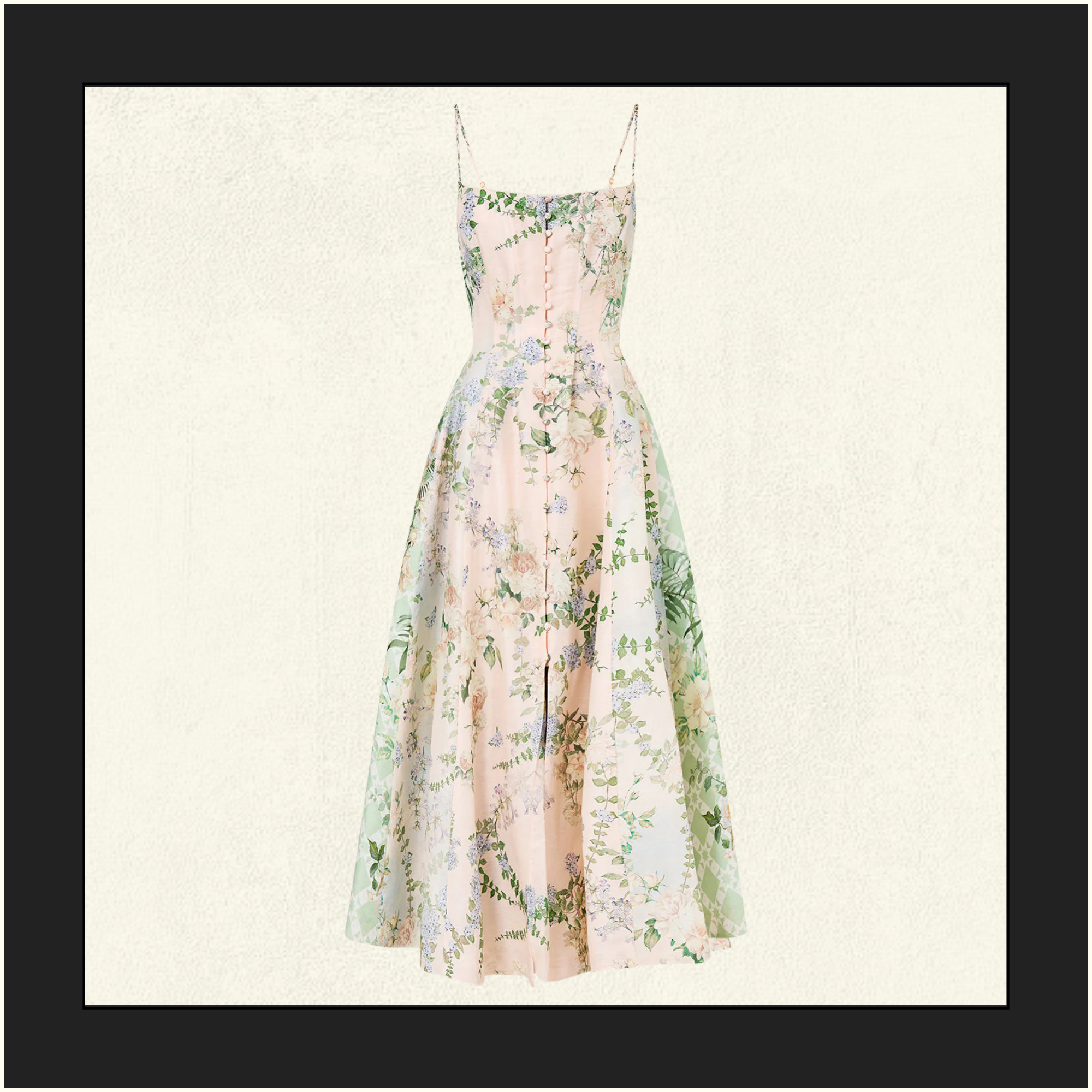 CORSET DRESS WITH LONG FLARED SKIRT
