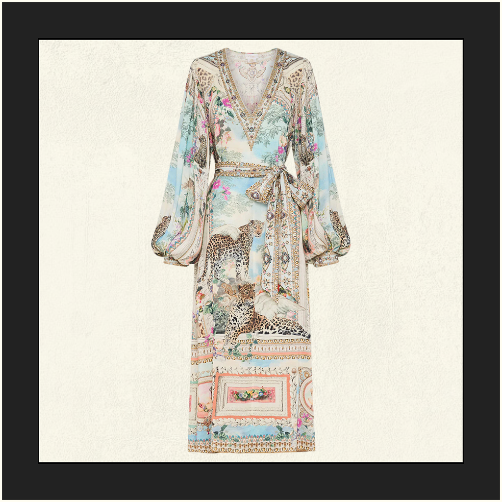BLOUSON SLEEVE TRAPEZE DRESS
