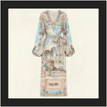 BLOUSON SLEEVE TRAPEZE DRESS