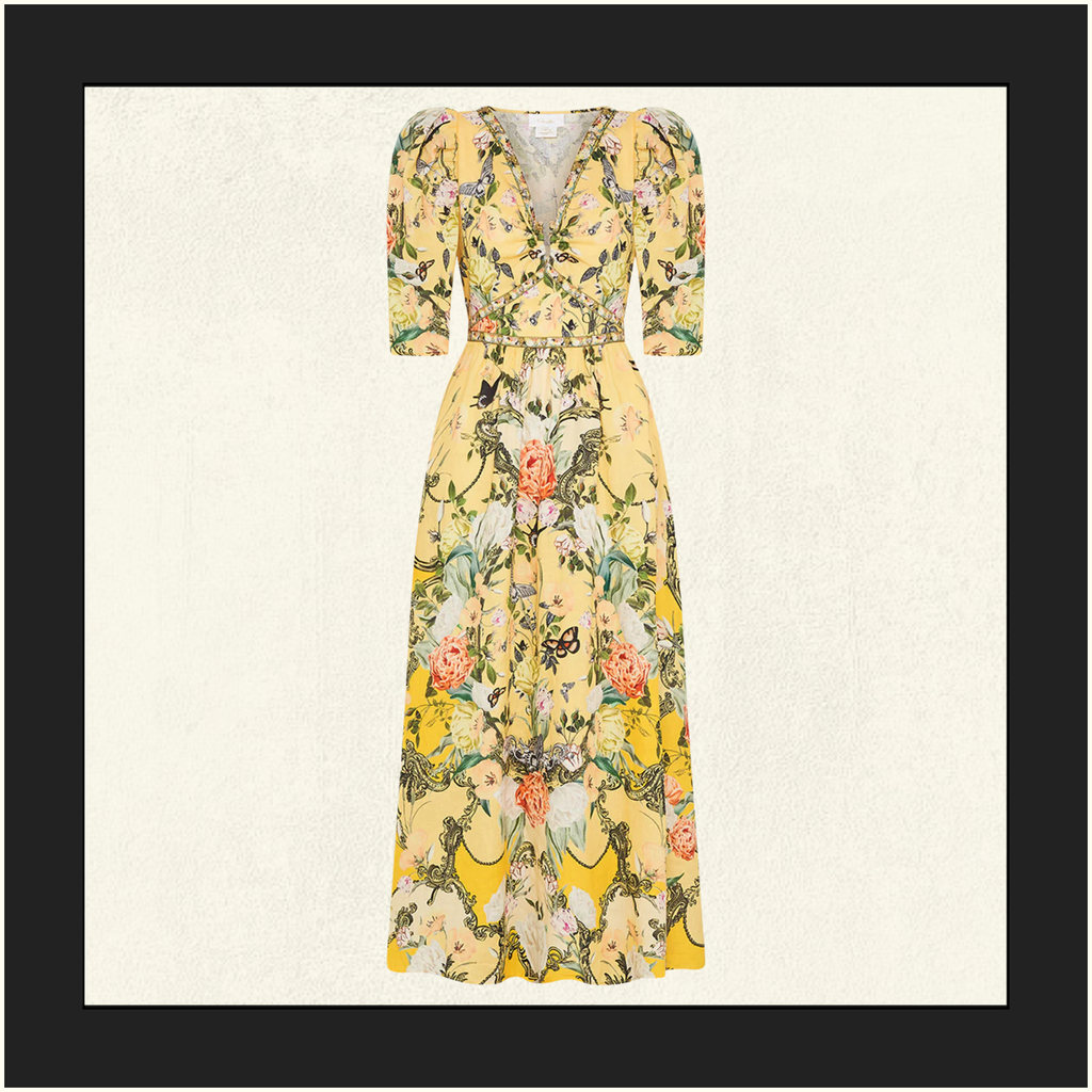 PUFF SLEEVE LONG DRESS