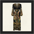 PEAKED WAISTBAND LONG DRESS