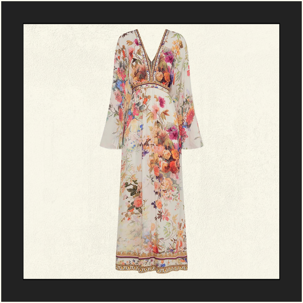 GATHERED KIMONO DRESS