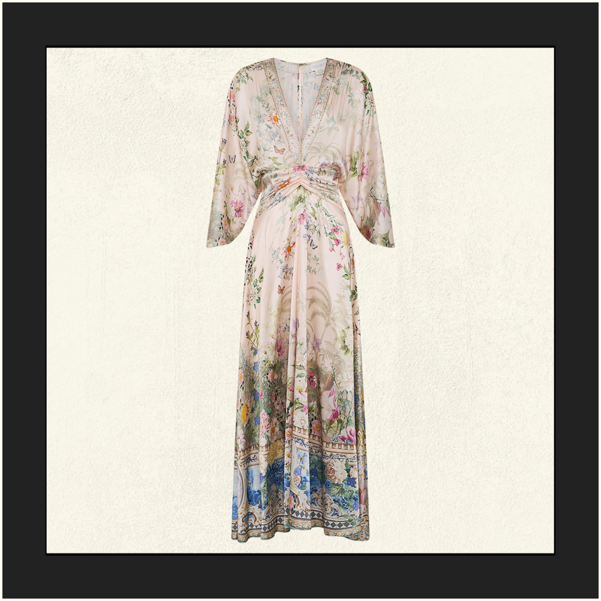PETAL SLEEVE LONG DRESS