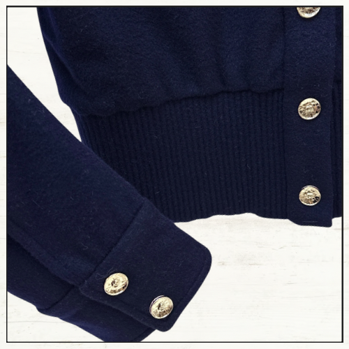 WOOL & CASHMERE NAVY JACKET & SHORTS