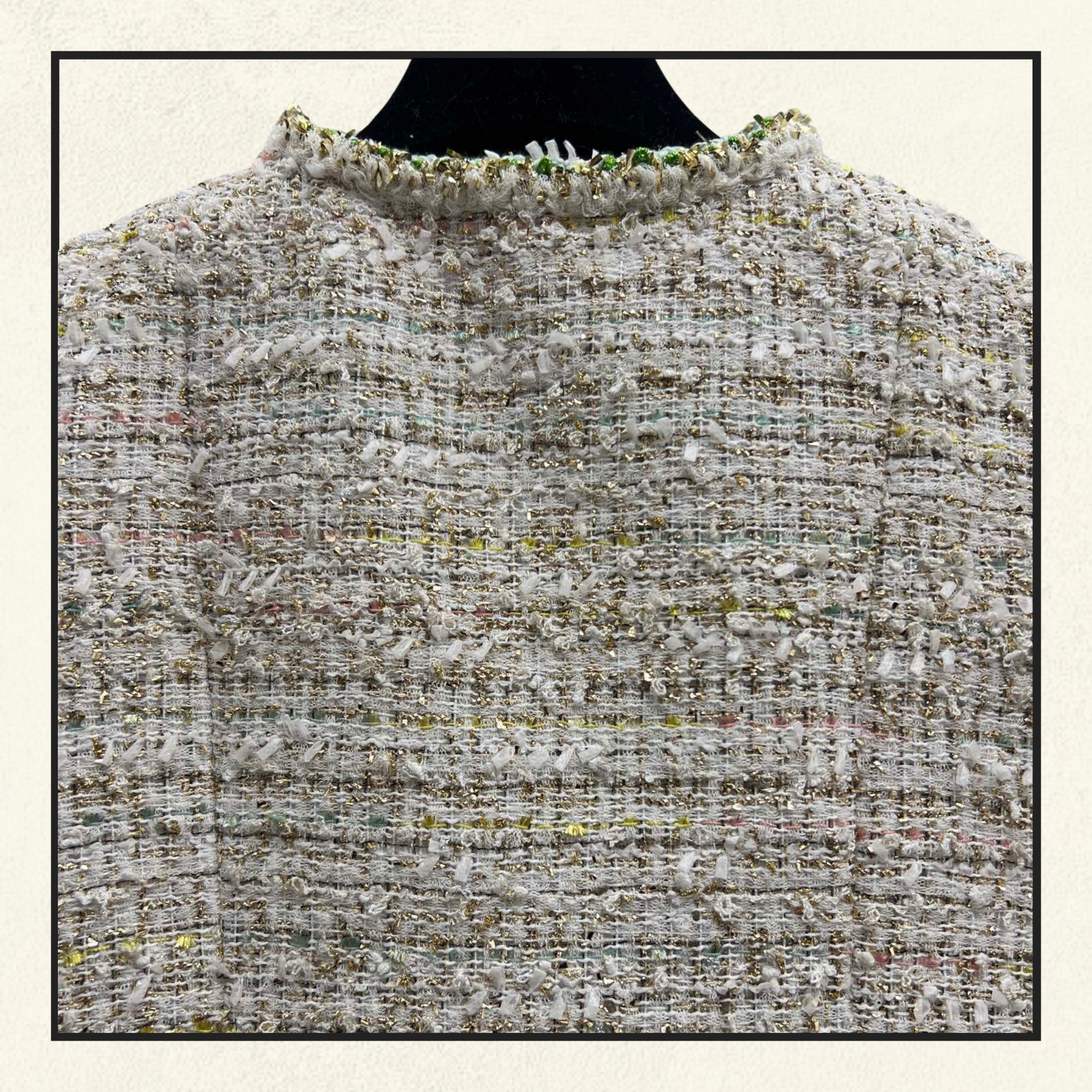 EMBROIDERED TWEED TOP & PENCIL SKIRT