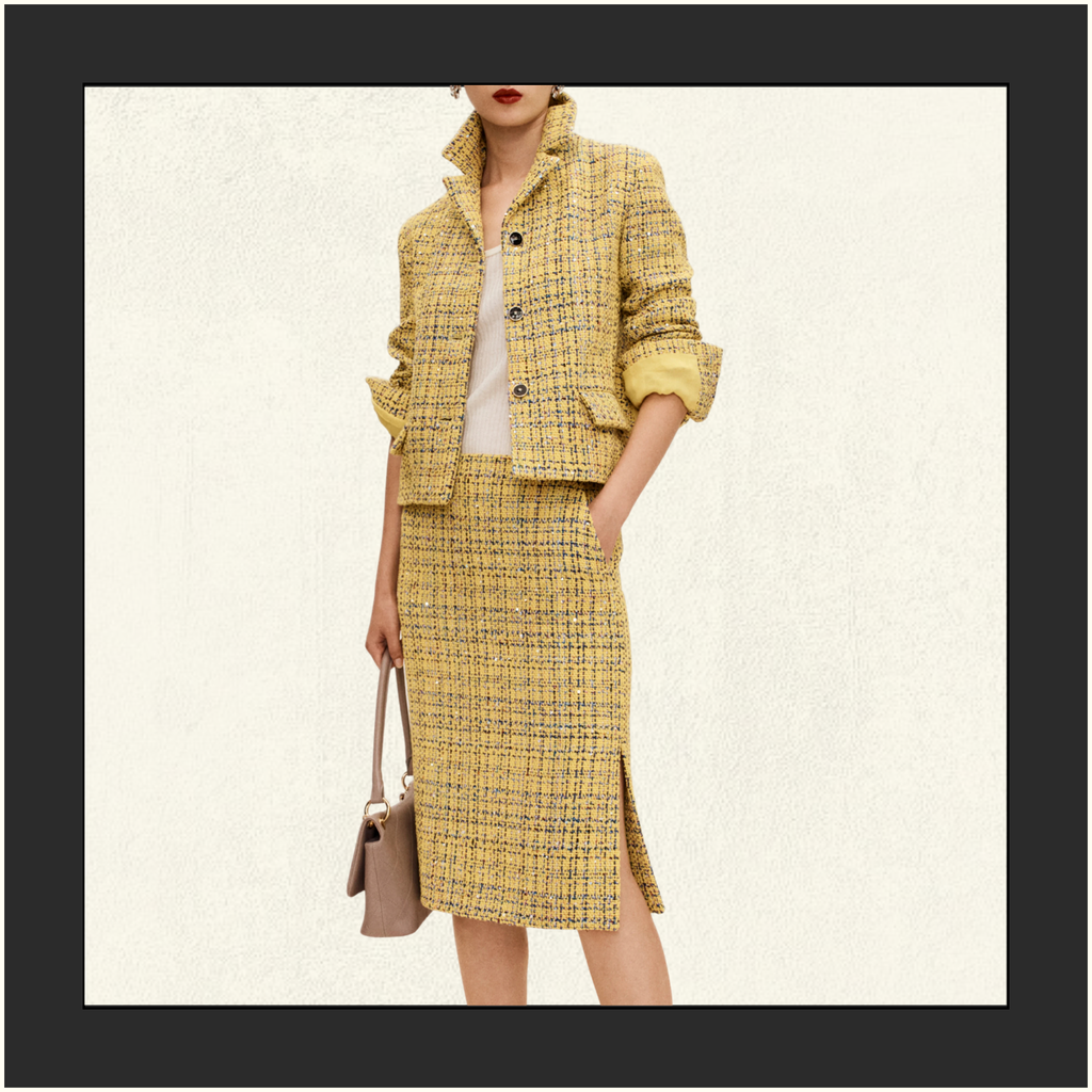 TWEED JACKET & MIDI SKIRT
