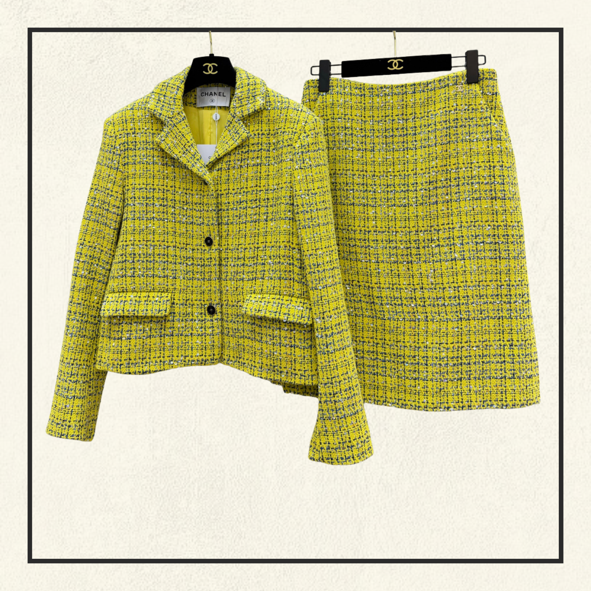 TWEED JACKET & MIDI SKIRT