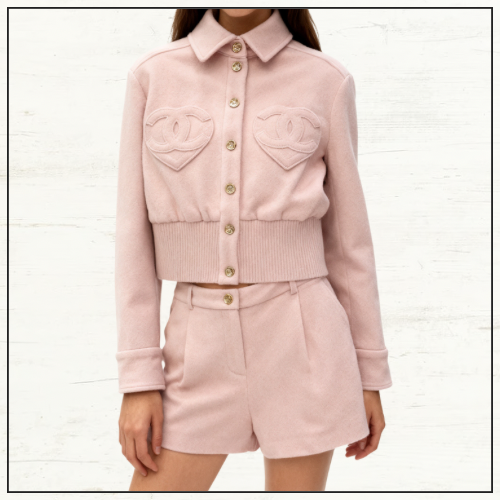 WOOL & CASHMERE PINK JACKET & SHORTS