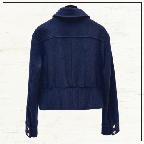 WOOL & CASHMERE NAVY JACKET & SHORTS