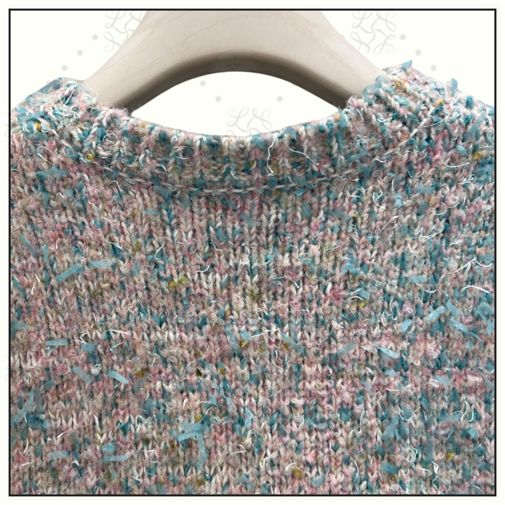 CASHMERE KNIT VEST WITH DRAWSTRING WAIST