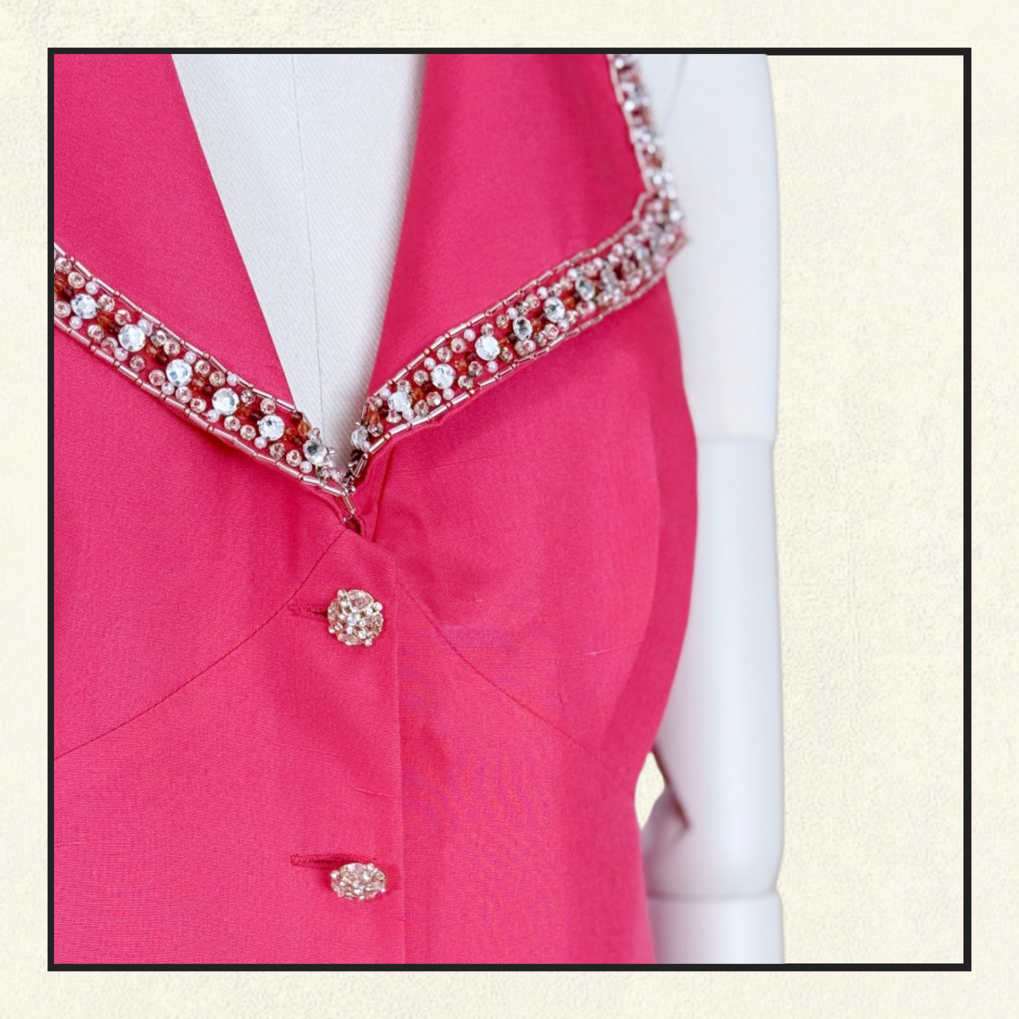 BACKLESS SILK EMBROIDERED TOP