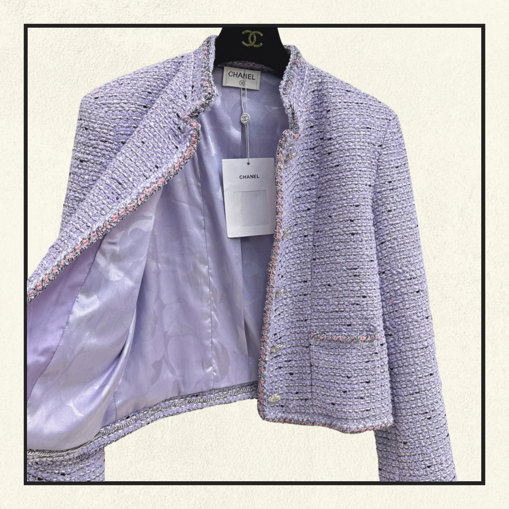 SEQUIN TWEED JACKET & SKIRT