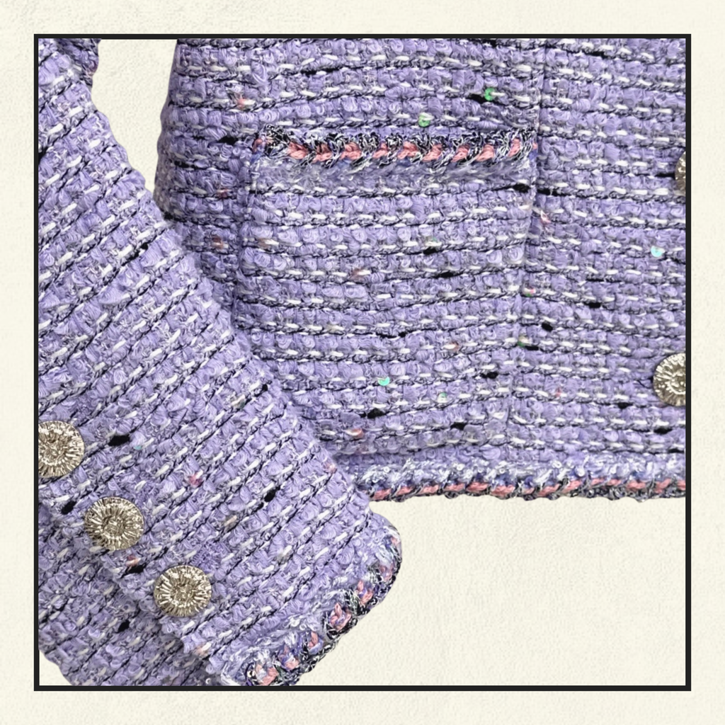 SEQUIN TWEED JACKET & SKIRT