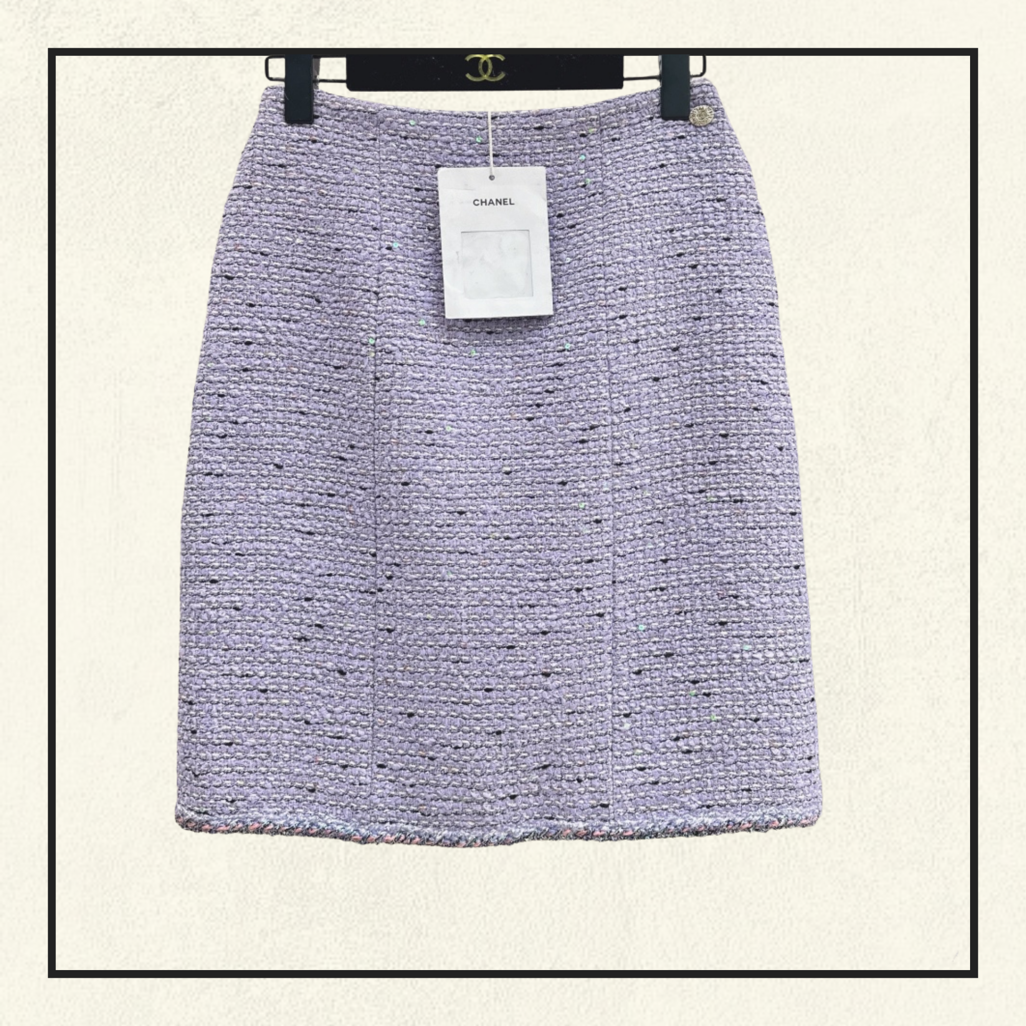 SEQUIN TWEED JACKET & SKIRT