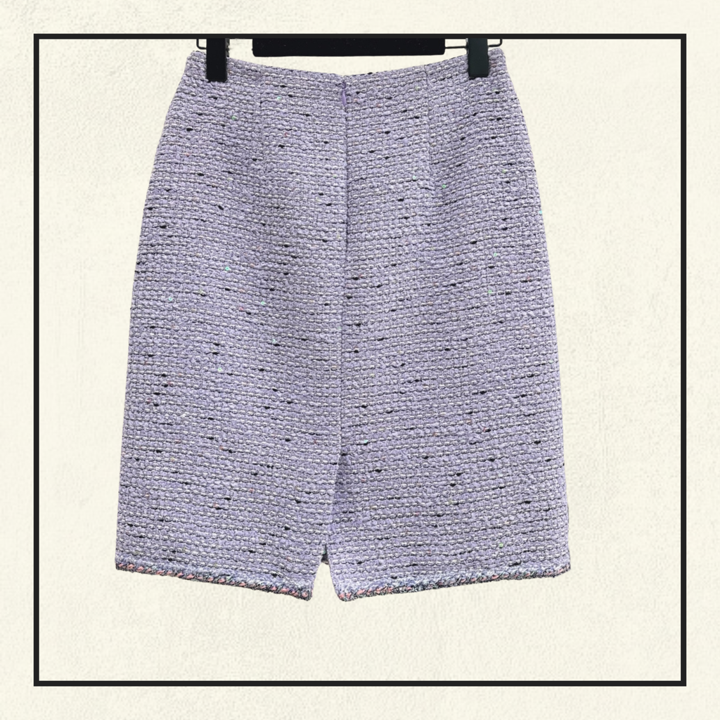 SEQUIN TWEED JACKET & SKIRT