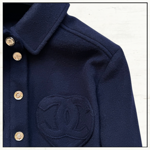 WOOL & CASHMERE NAVY JACKET & SHORTS