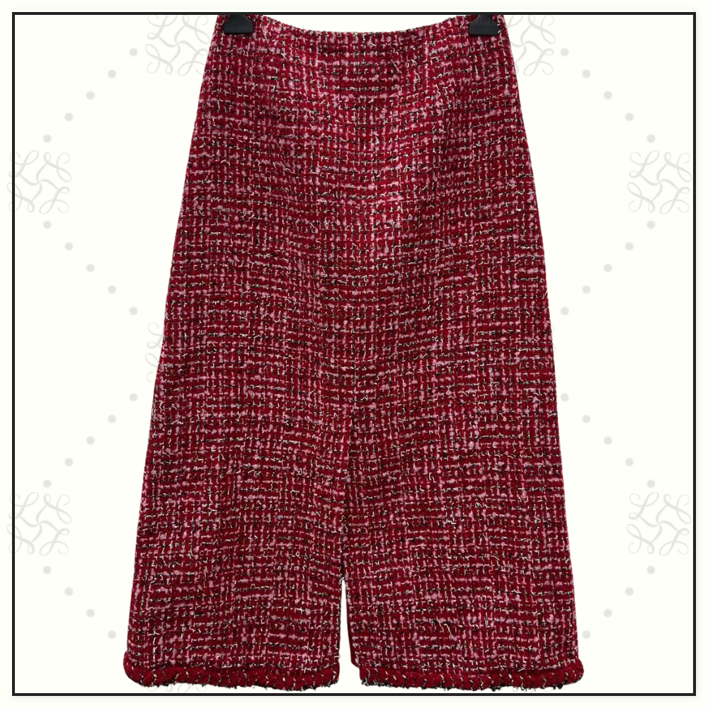 WOOL BLEND TWEED JACKET & SKIRT