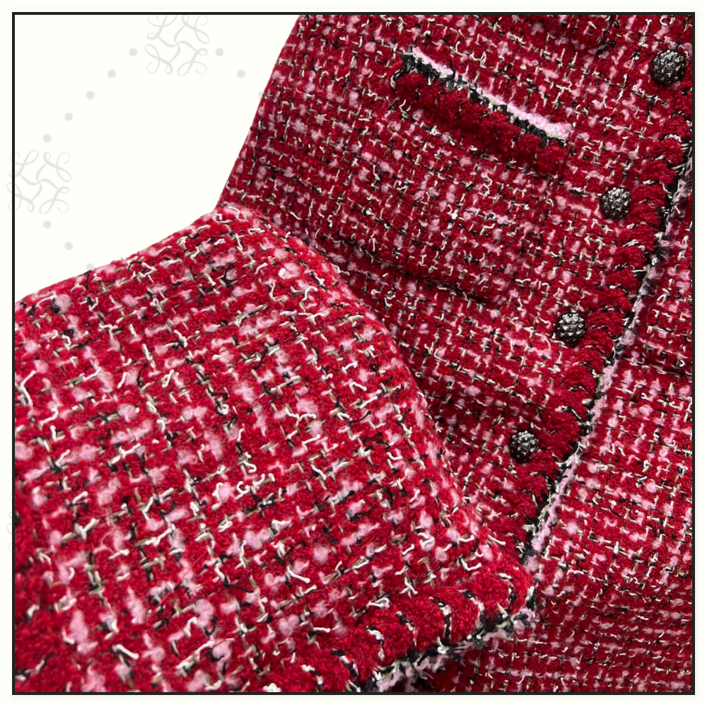 WOOL BLEND TWEED JACKET & SKIRT