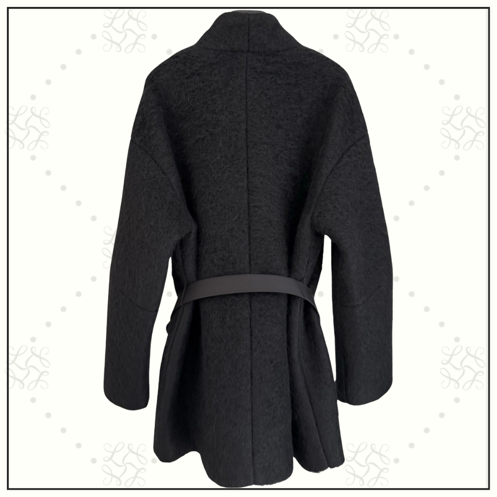 WOOL JACKET WITH LEATHER POCKETS