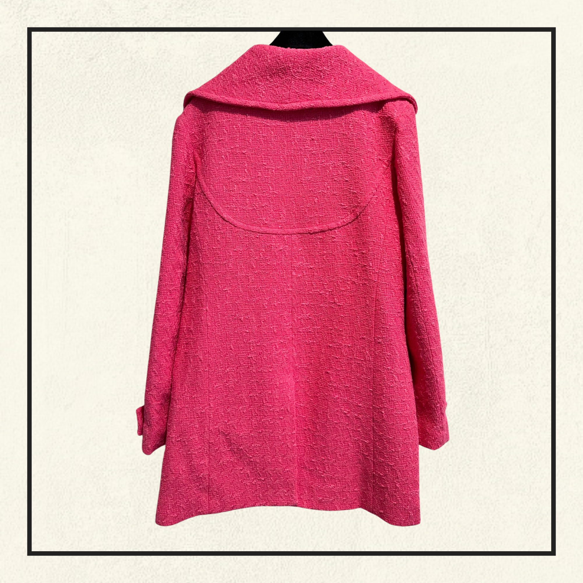 COTTON TWEED DOUBLE BREASTED DRESS