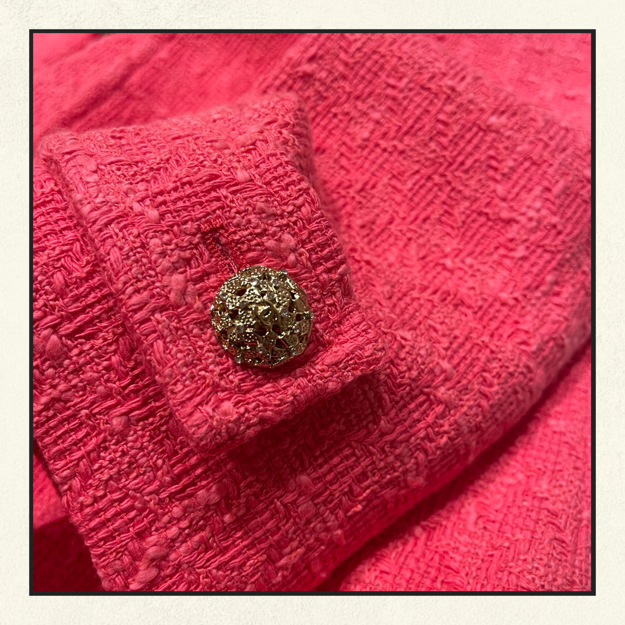 COTTON TWEED DOUBLE BREASTED DRESS