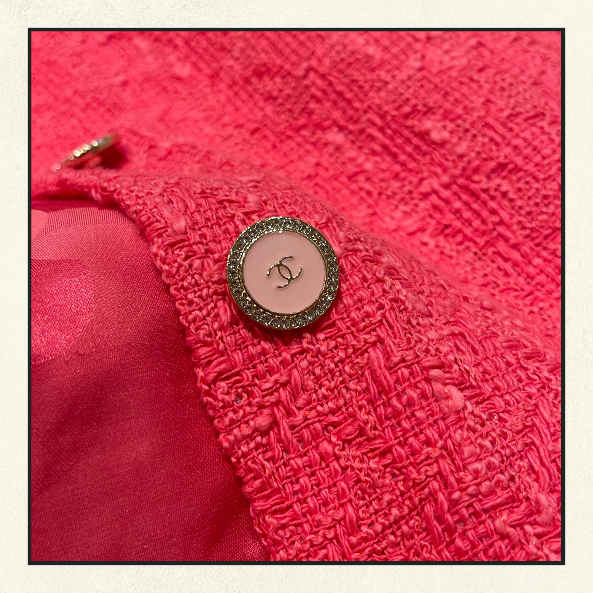 COTTON TWEED SHORT SLEEVE JACKET & MINI SKIRT