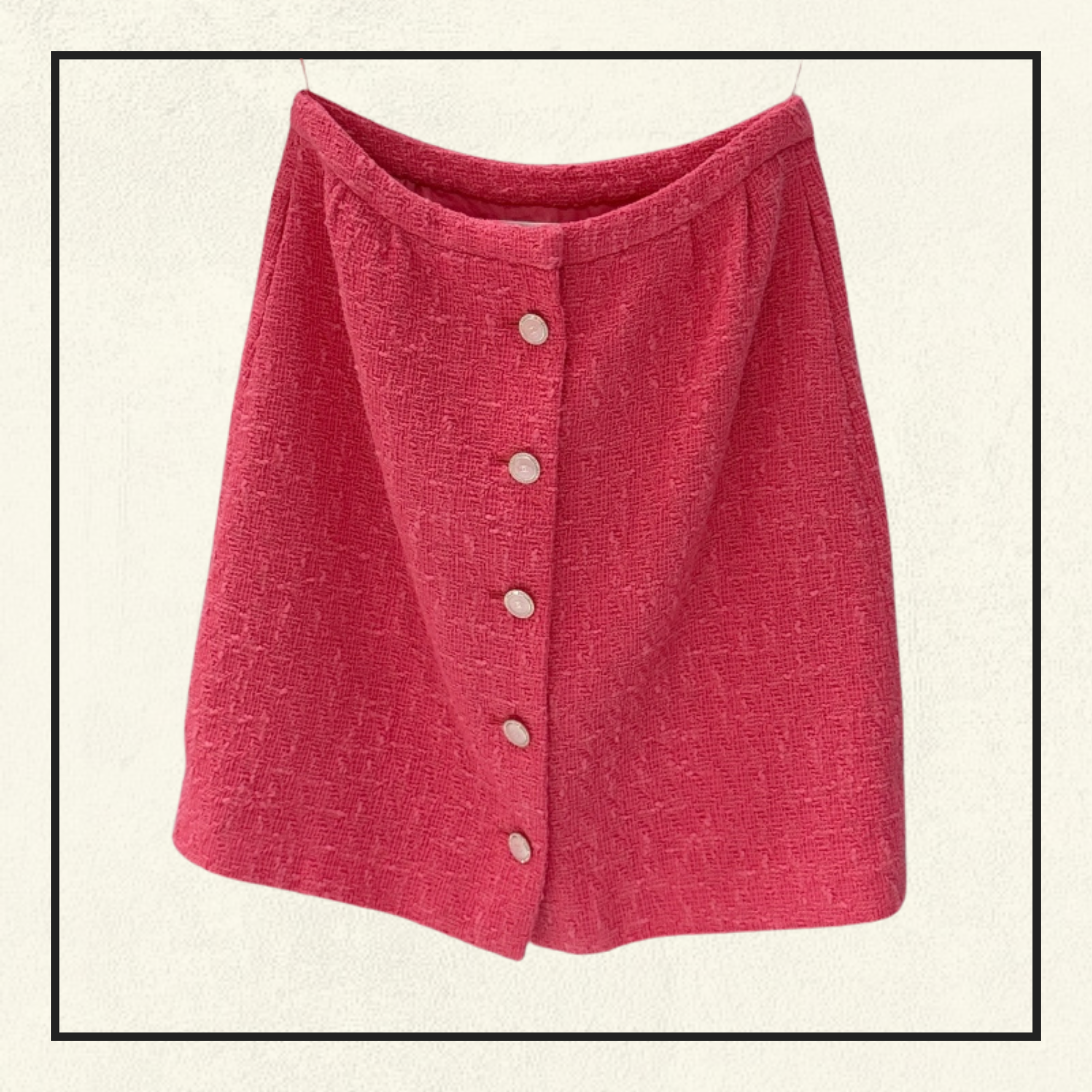 COTTON TWEED SHORT SLEEVE JACKET & MINI SKIRT