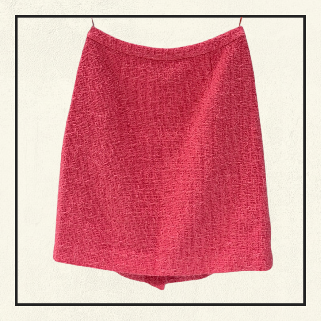 COTTON TWEED SHORT SLEEVE JACKET & MINI SKIRT