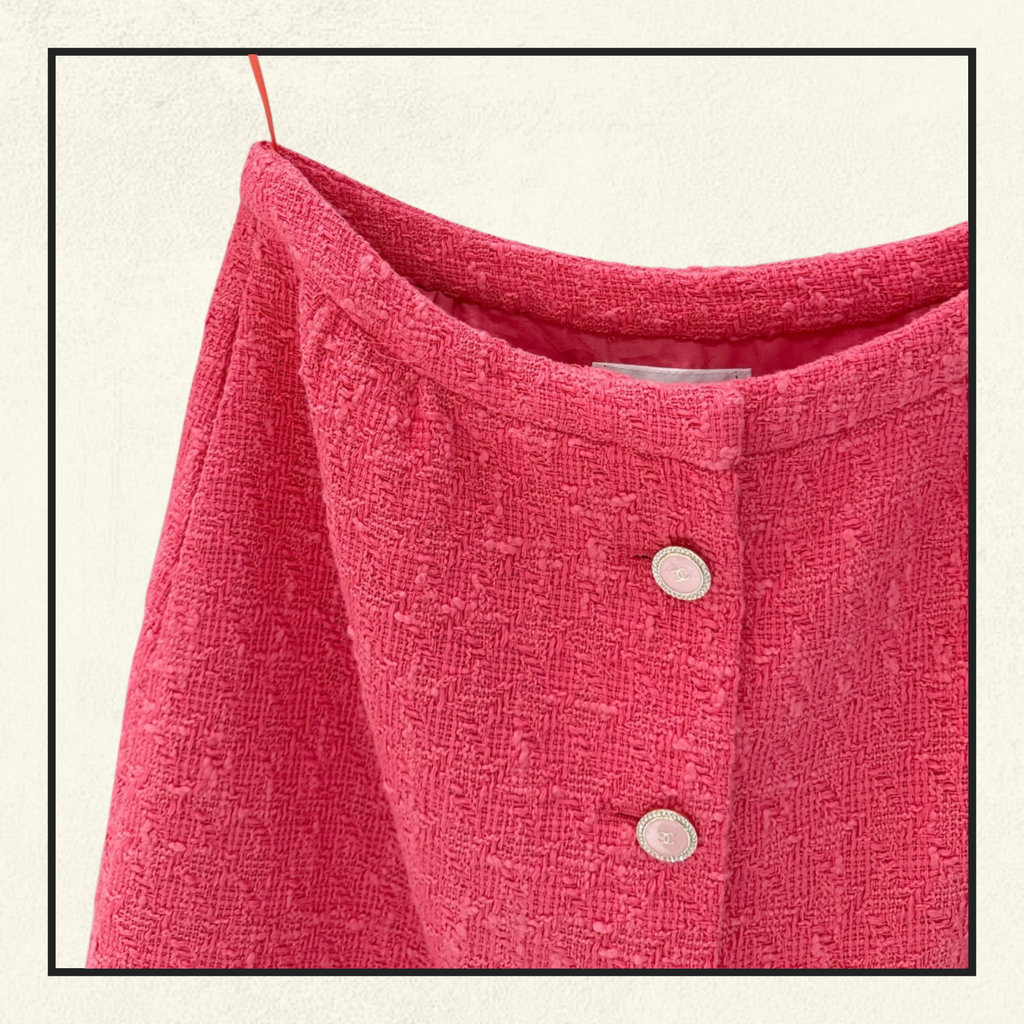 COTTON TWEED SHORT SLEEVE JACKET & MINI SKIRT
