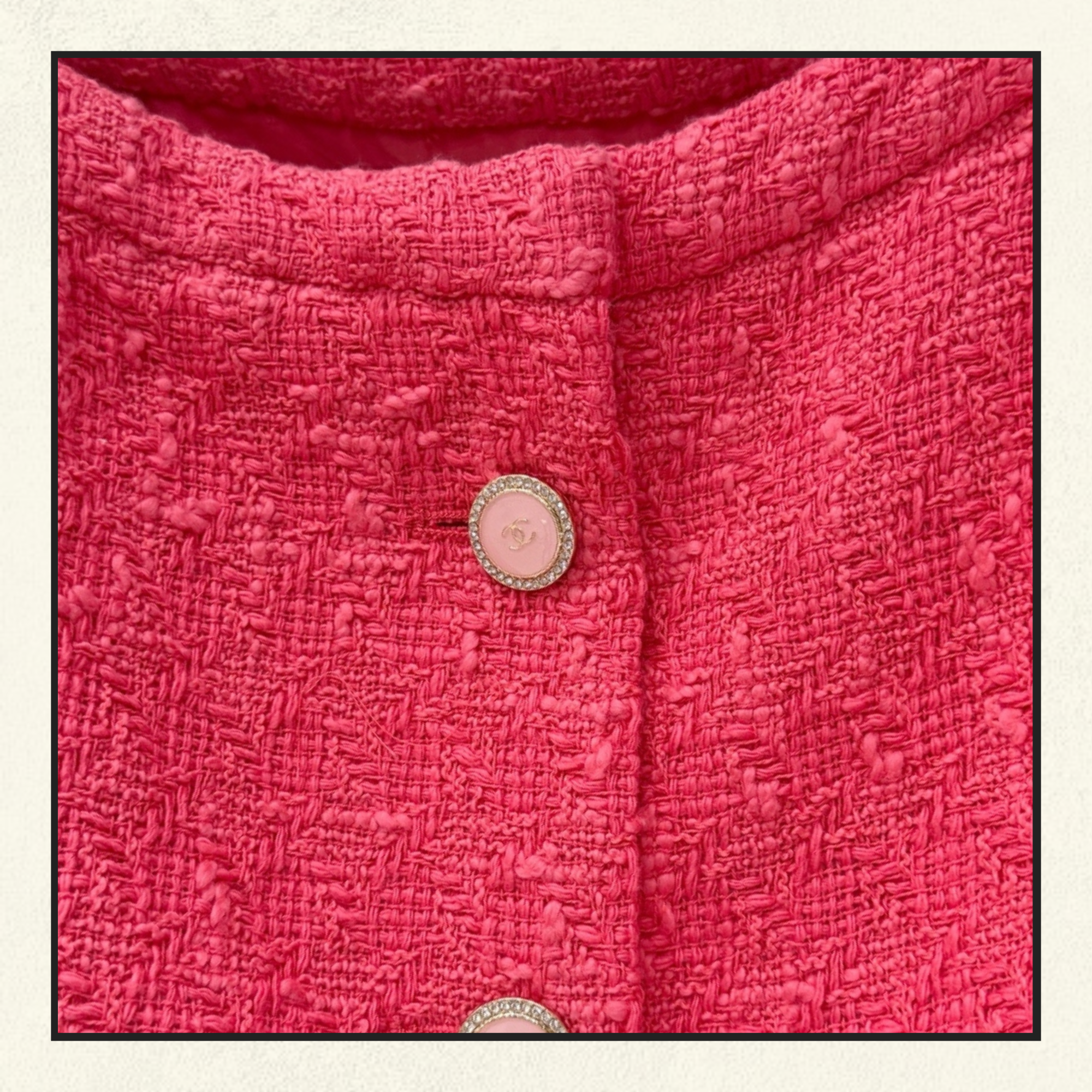 COTTON TWEED SHORT SLEEVE JACKET & MINI SKIRT