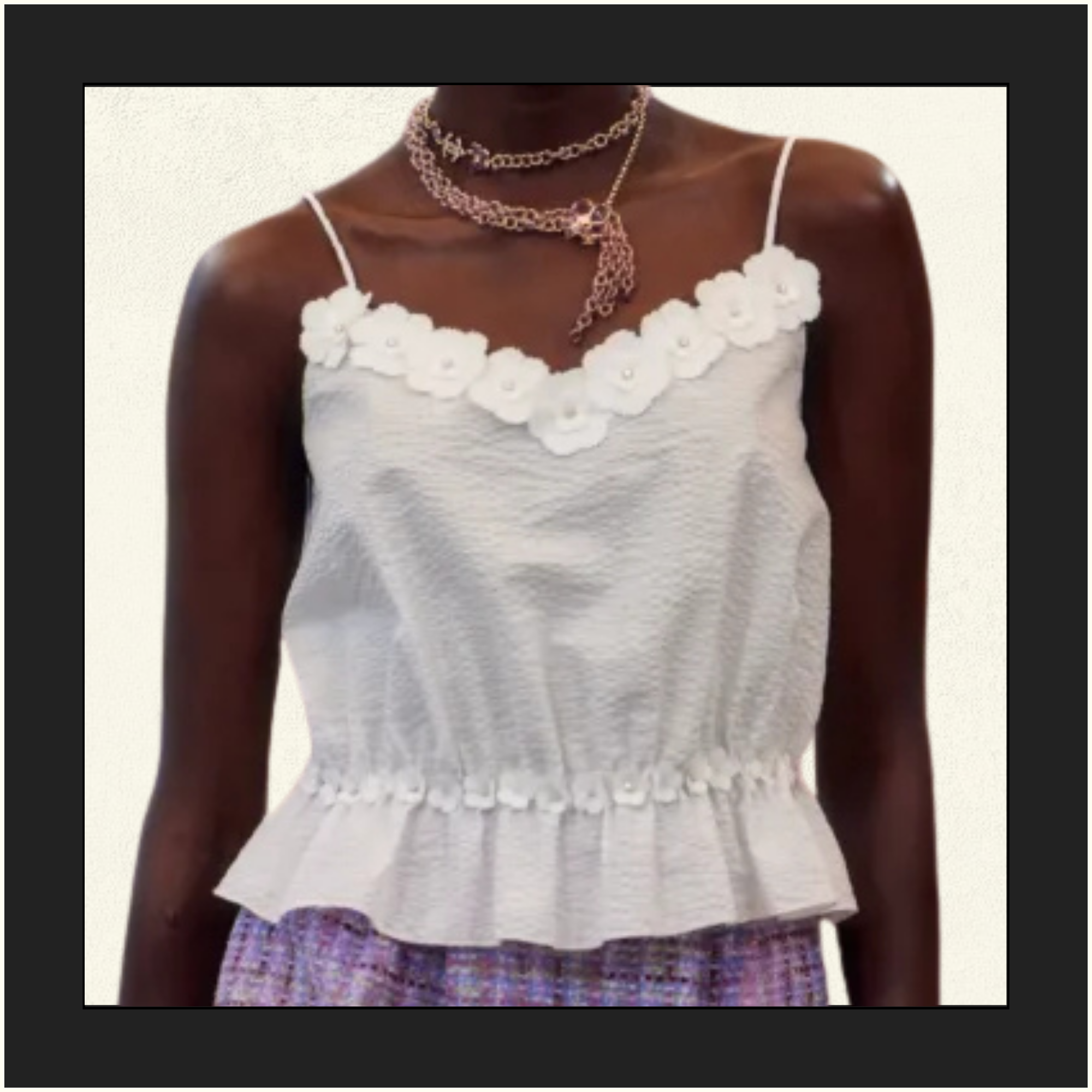 EMBROIDERED COTTON CROP TOP