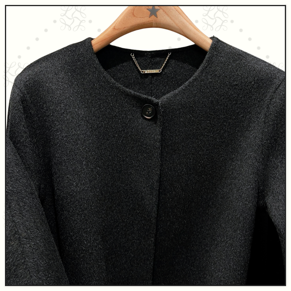 CAPED WOOL BLEND COAT